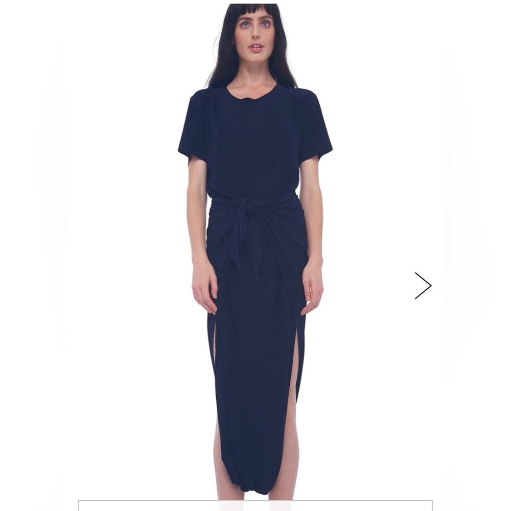 NORMA KAMALI SHORT SLEEVE DIAPER DRESS